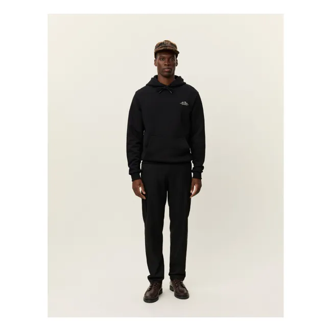 Sudadera con capucha Ben Globe de algodón ecológico | Noir foncé