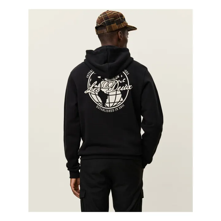 Hoodie Ben Globe Cotton Bio | Noir foncé- Image produit n°2