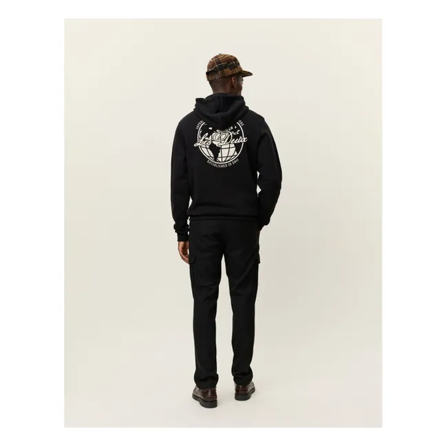 Hoodie Ben Globe Cotton Bio | Noir foncé