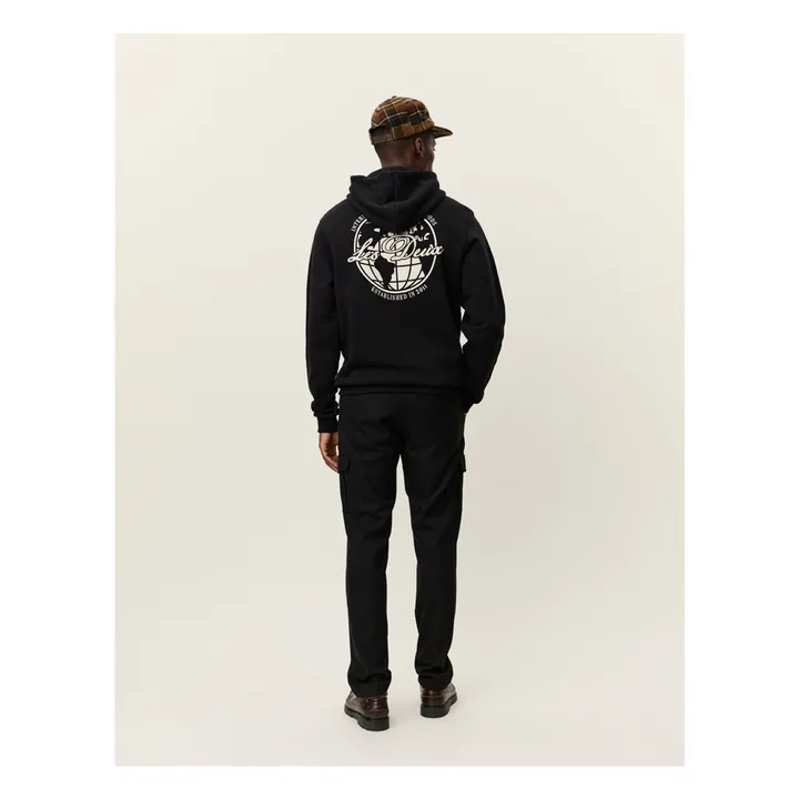 Hoodie Ben Globe Cotton Bio | Noir foncé- Image produit n°1