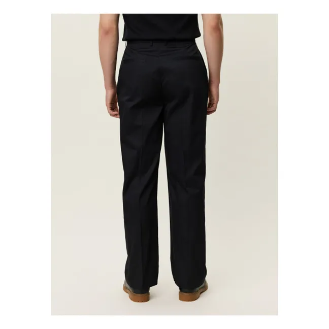 Gerade Plissee-Hose Reece | Noir foncé