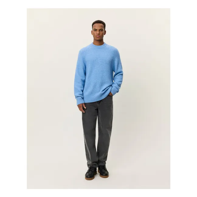 Gilbert Crewneck Knit Rundhalsausschnitt Pullover | Blau