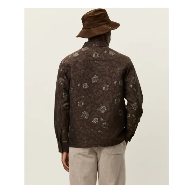 Überhemd Kaleb Jacquard Blume | Braun