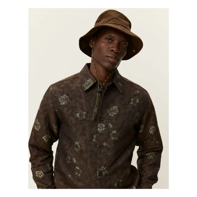 Überhemd Kaleb Jacquard Blume | Braun