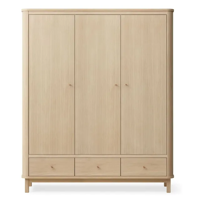Wood 3-door wardrobe | Oak