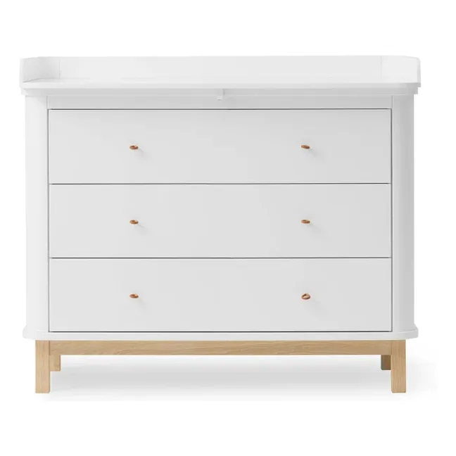 Wood 3-drawer changing chest | Oak