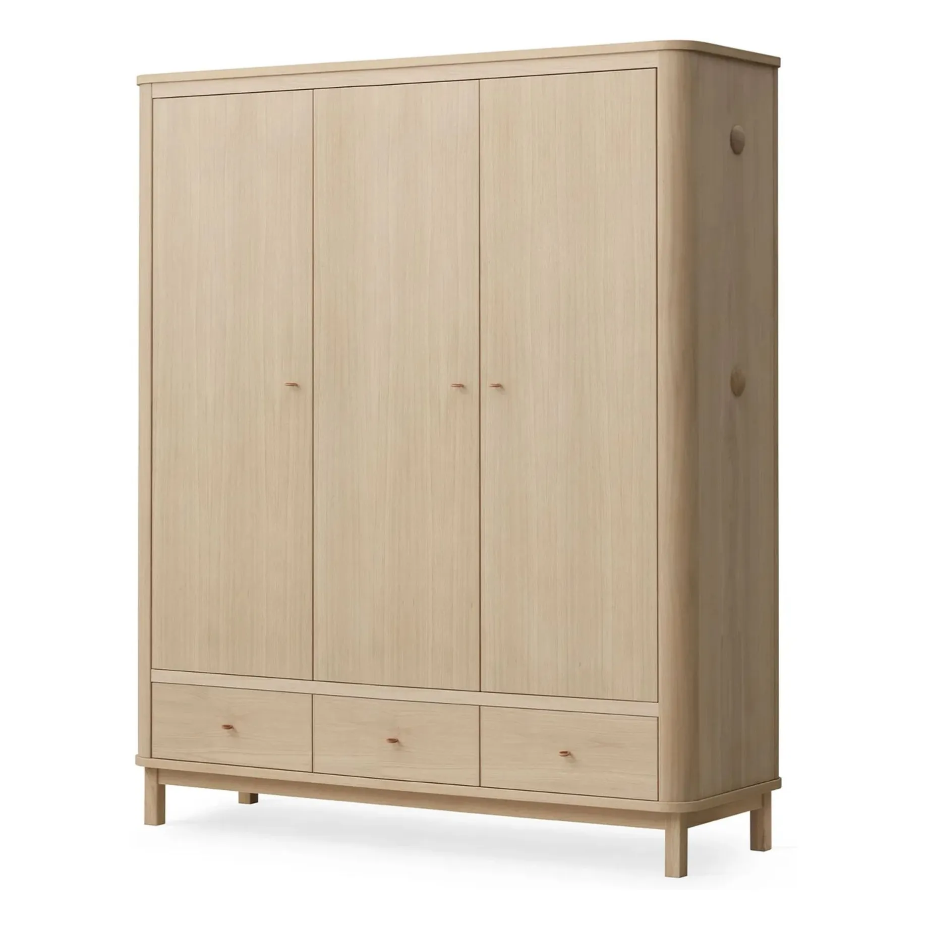 Oliver Furniture Oak Wood 3-Door Wardrobe