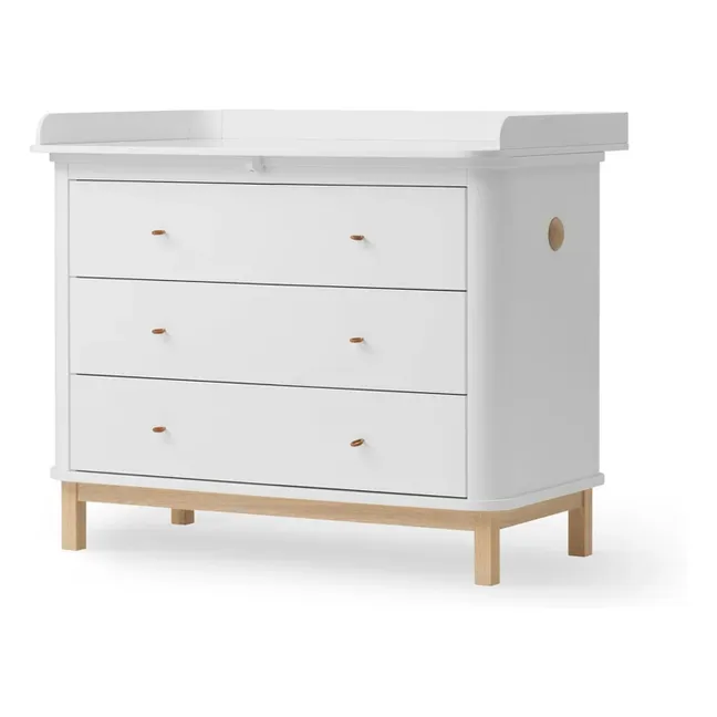 Wood 3-drawer changing chest | Oak