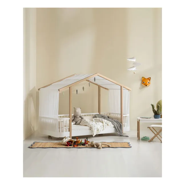 Ciel de lit Cabane Madera Original | Blanco
