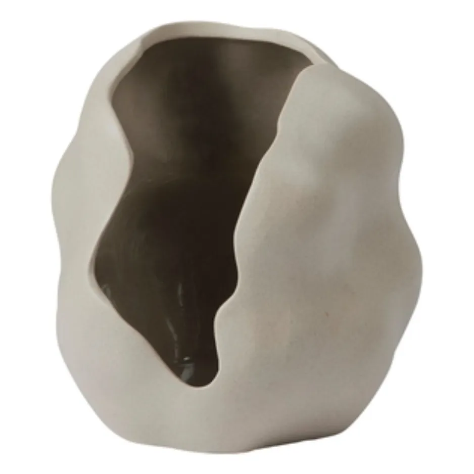 Broste Copenhagen Grey Hekla Stoneware Candle Jar
