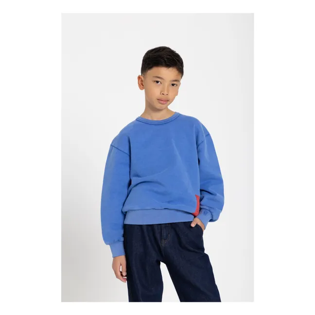 Sudadera Blow de algodón orgánico | Azul Rey