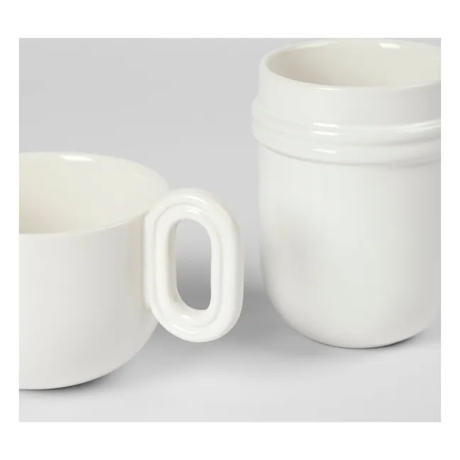 Tazza da espresso in gres Stevns | Bianco
