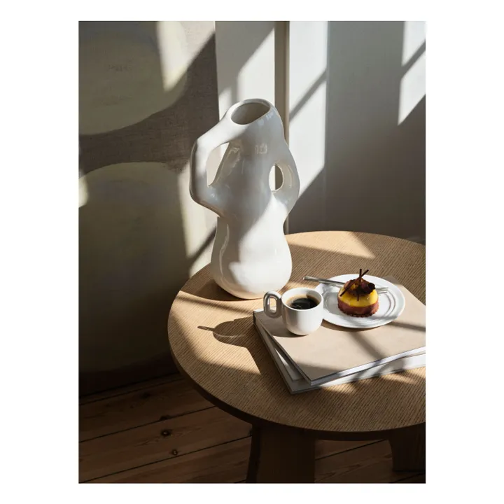 Isolde stoneware vase | White- Product image n°2
