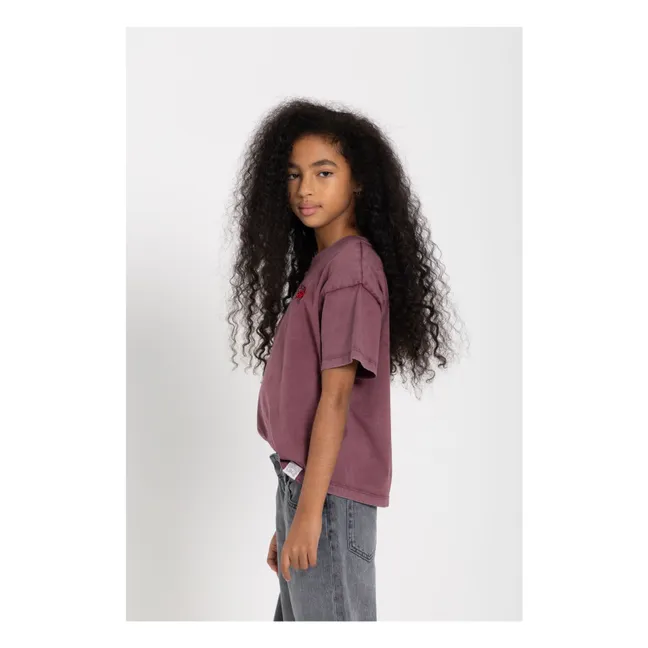 Queen T-shirt Organic cotton | Aubergine