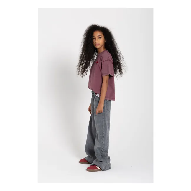 Queen T-shirt Organic cotton | Aubergine