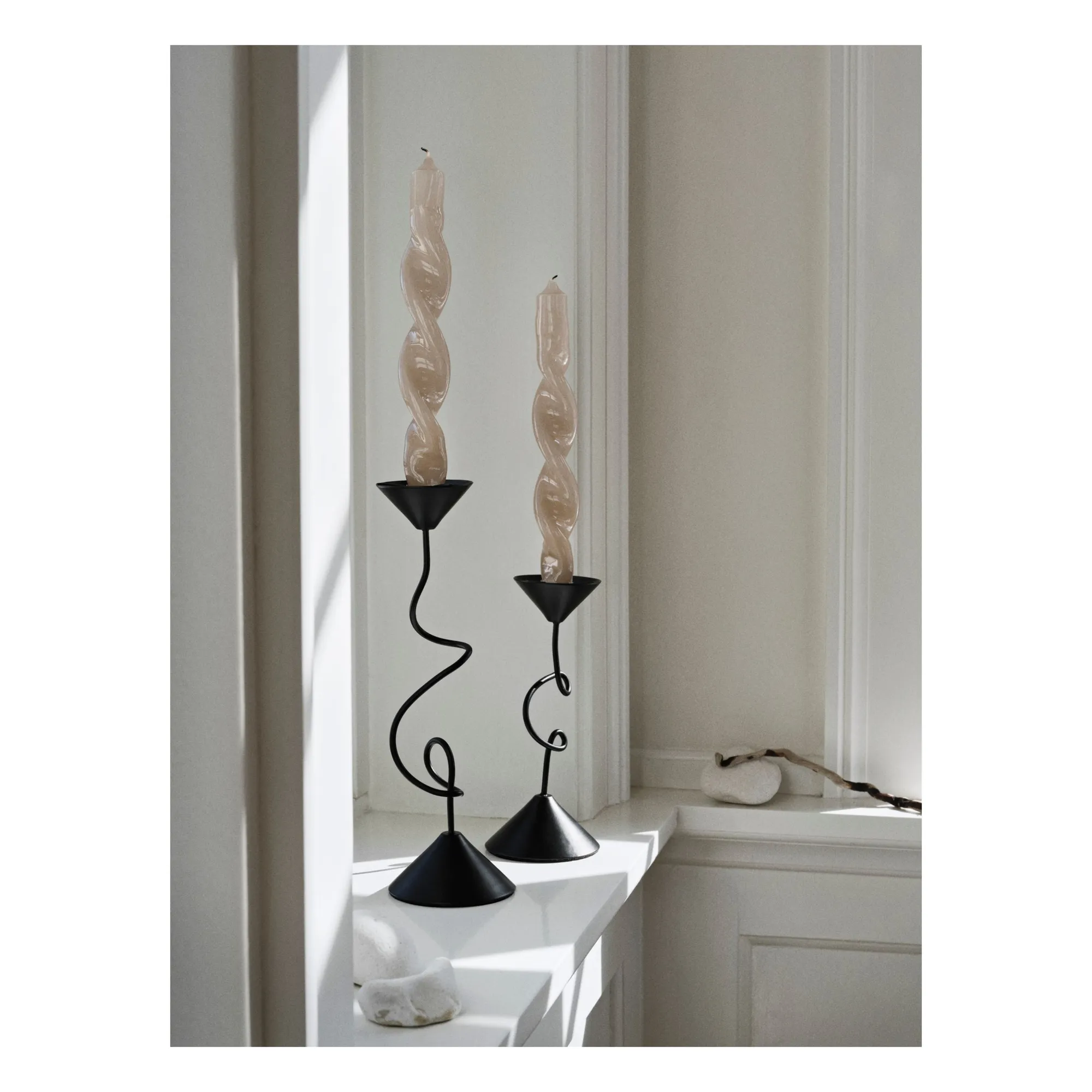Selma candlestick | Black- Product image n°1