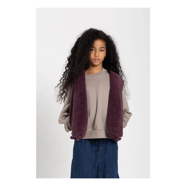 Ärmellose Jacke in Sherpa-Optik Jude | Violett