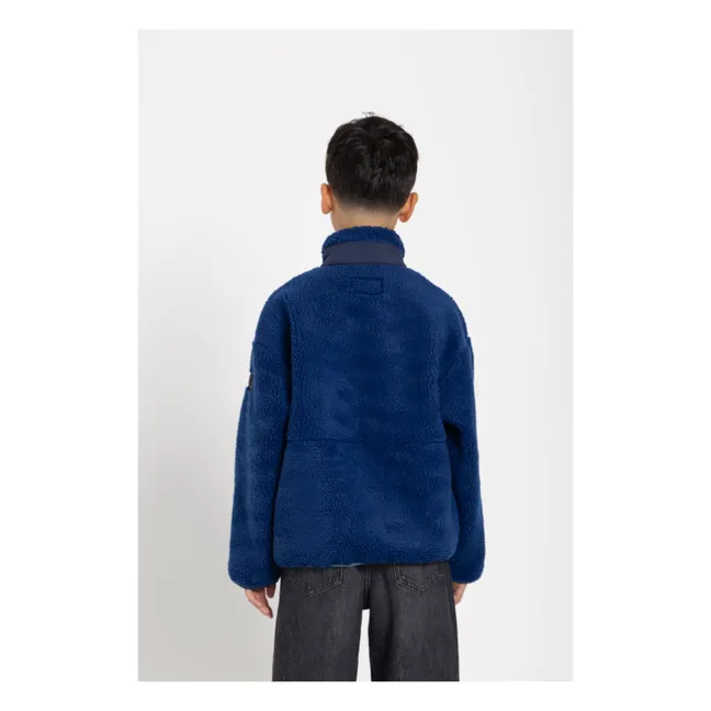 Chaqueta Sherpa bimaterial Paulo | Azul Rey