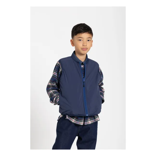 Veste Sans Manches Façon Sherpa Peasy | Bleu roi