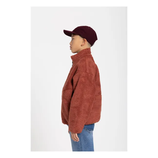 Giacca Sherpa liscia | Mattone