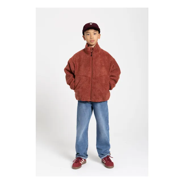 Sherpa Smooth Jacket | Brick red
