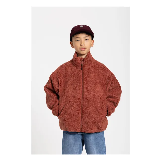 Sherpa Smooth Jacket | Brick red