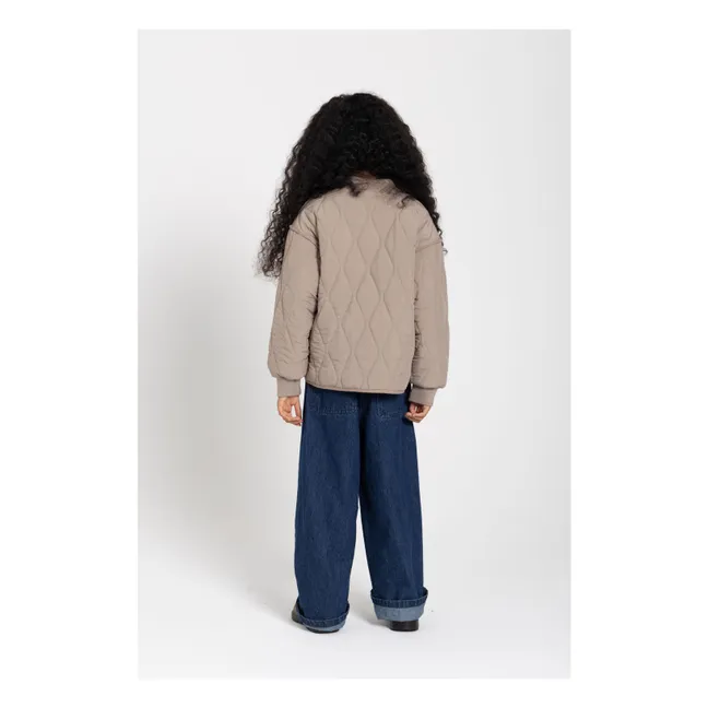 Bomber Matelassé Wooly | Gris taupe