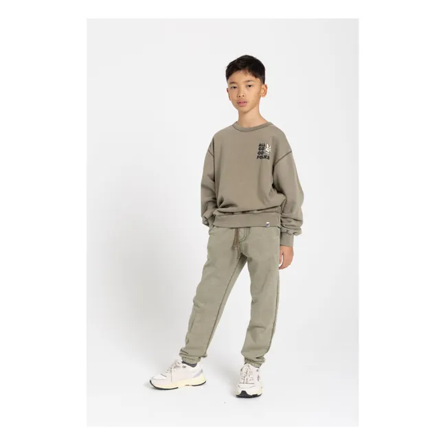 Jogger Run in cotone biologico | Verde militare