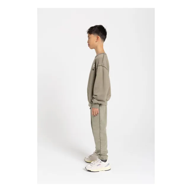 Jogger Run in cotone biologico | Verde militare