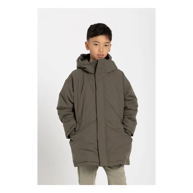 Parka con forro de búho | Verde Kaki