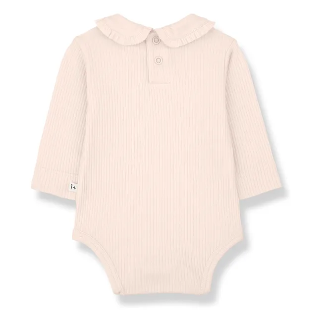 Body a coste con colletto Claudine Nina  | Beige rosato