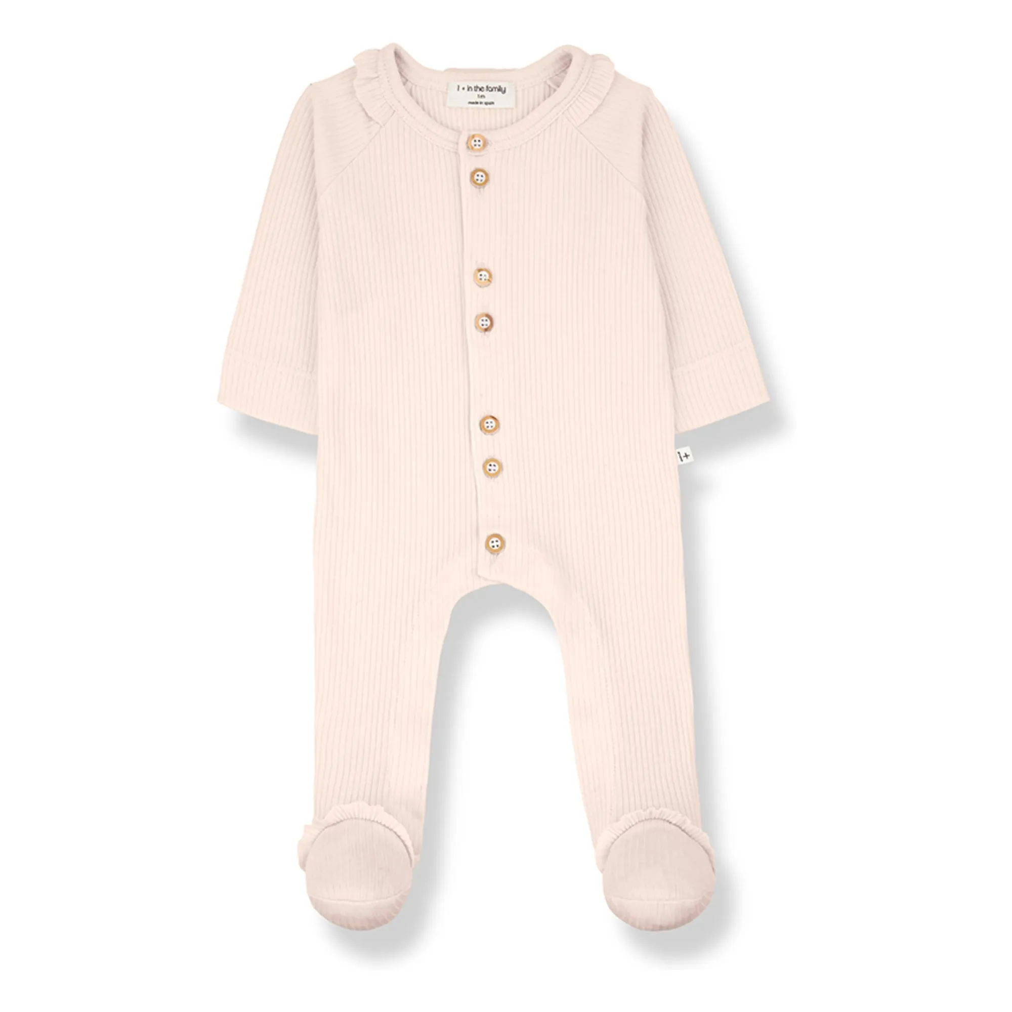 1+ In The Family Beige Pink Clareta Ribbed Pyjamas