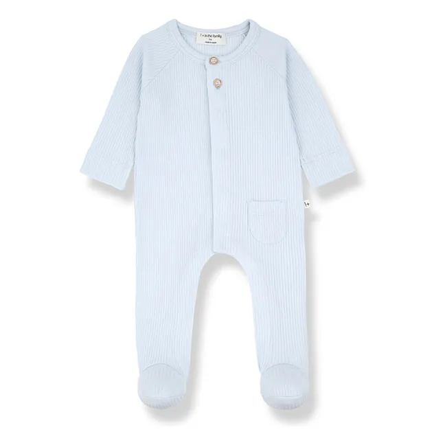 Pijama de canalé Pau  | Azul Pálido