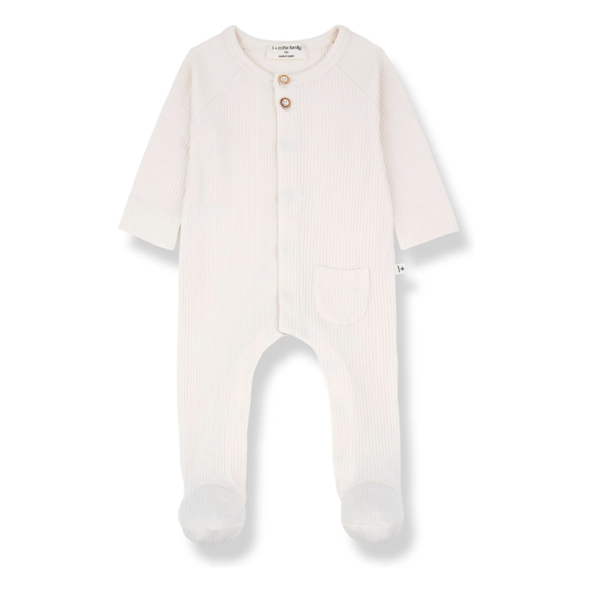 1+ In The Family Ecru Ribbed Pyjamas Pau