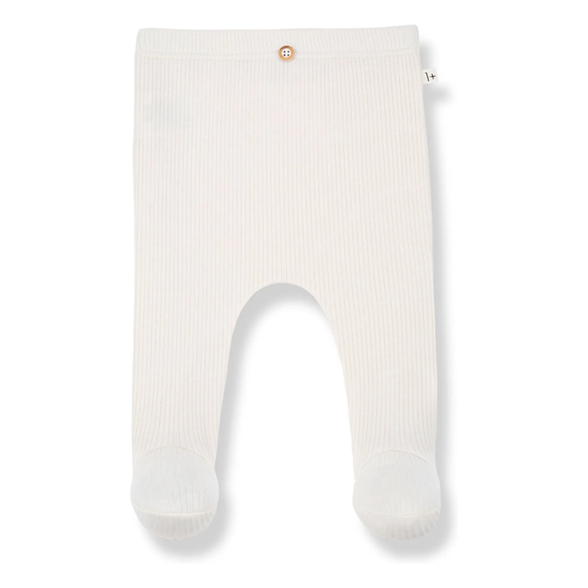 1+ In The Family Ecru Mia Ribbed Tights
