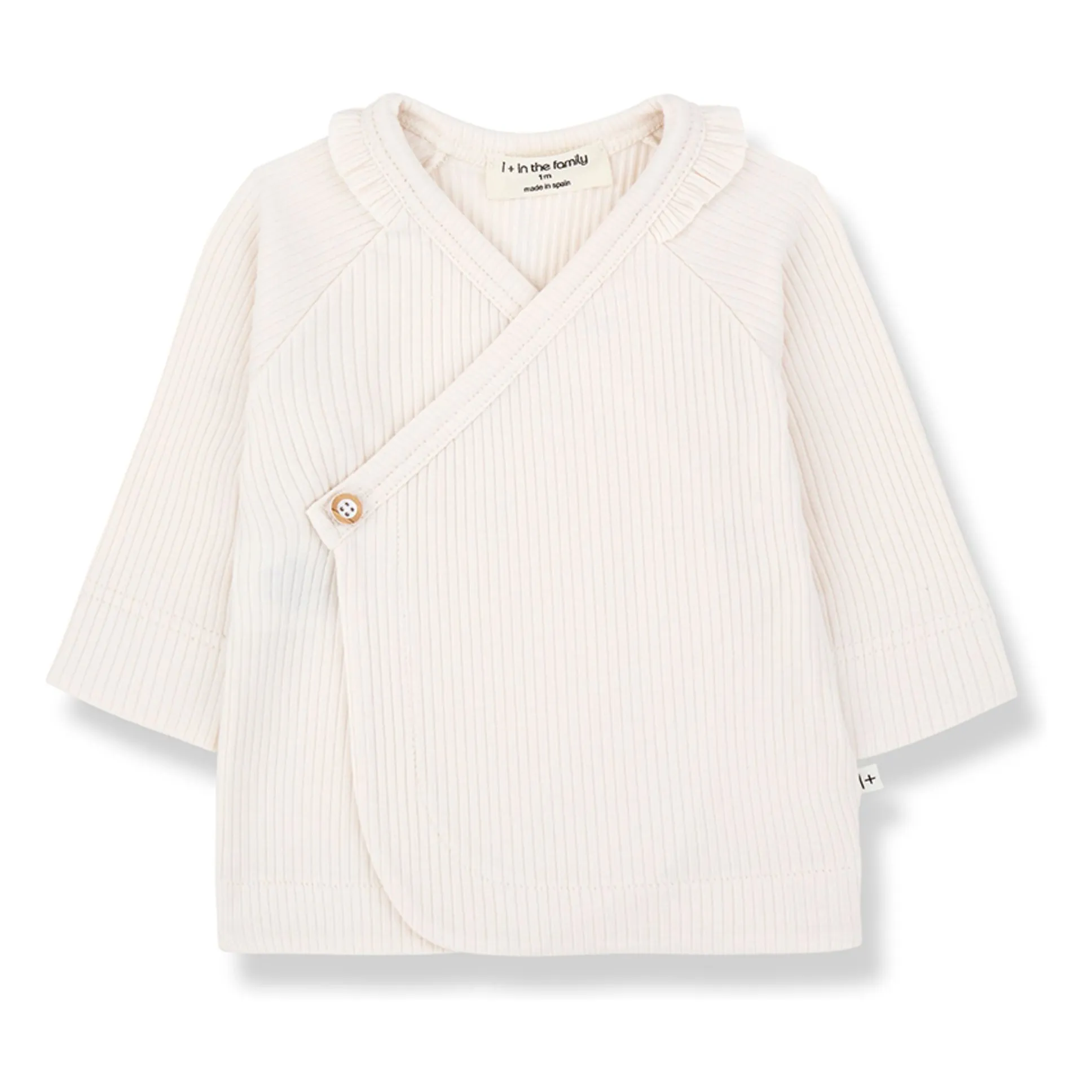 1+ In The Family Ecru Caterina Ribbed T-Shirt