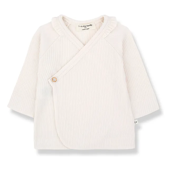 T-shirt Côtelé Caterina  | Ecru