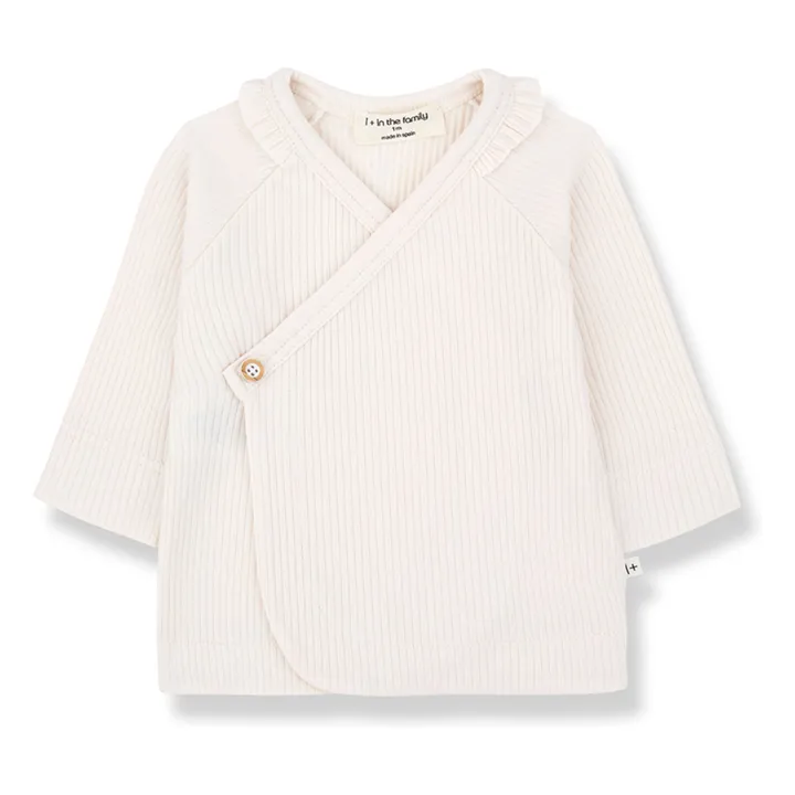 Camiseta de canalé Caterina  | Crudo- Imagen del producto n°0