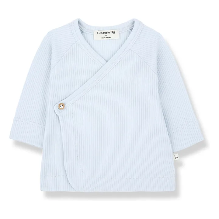 Camiseta de canalé Elodie | Azul Pálido- Imagen del producto n°0