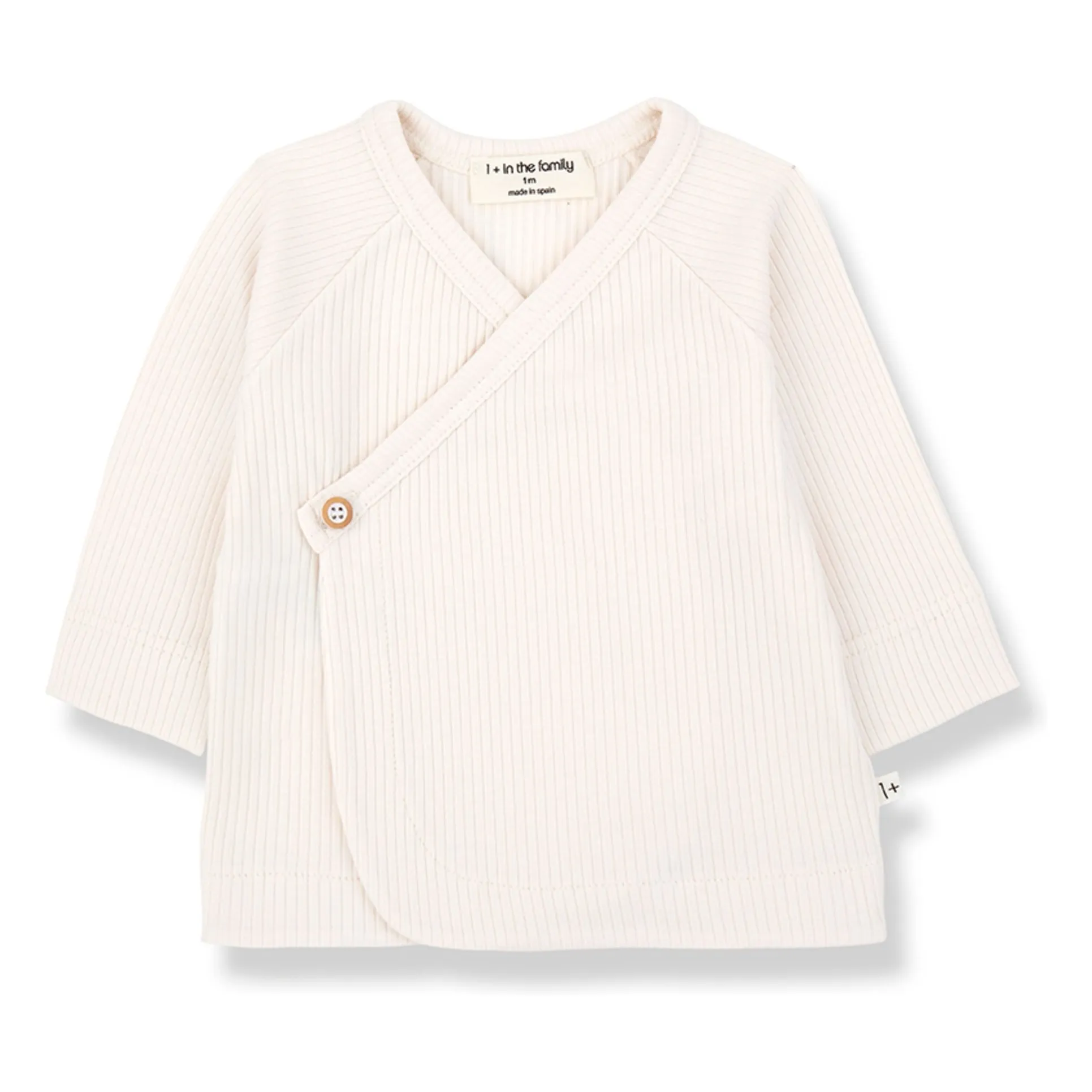 1+ In The Family Ecru Elodie Ribbed T-Shirt