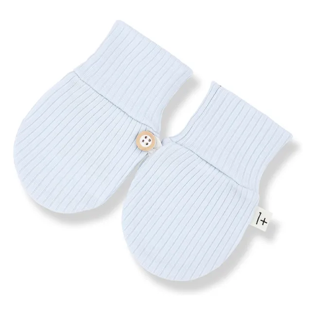 Gants Côtelés Nura | Bleu pâle