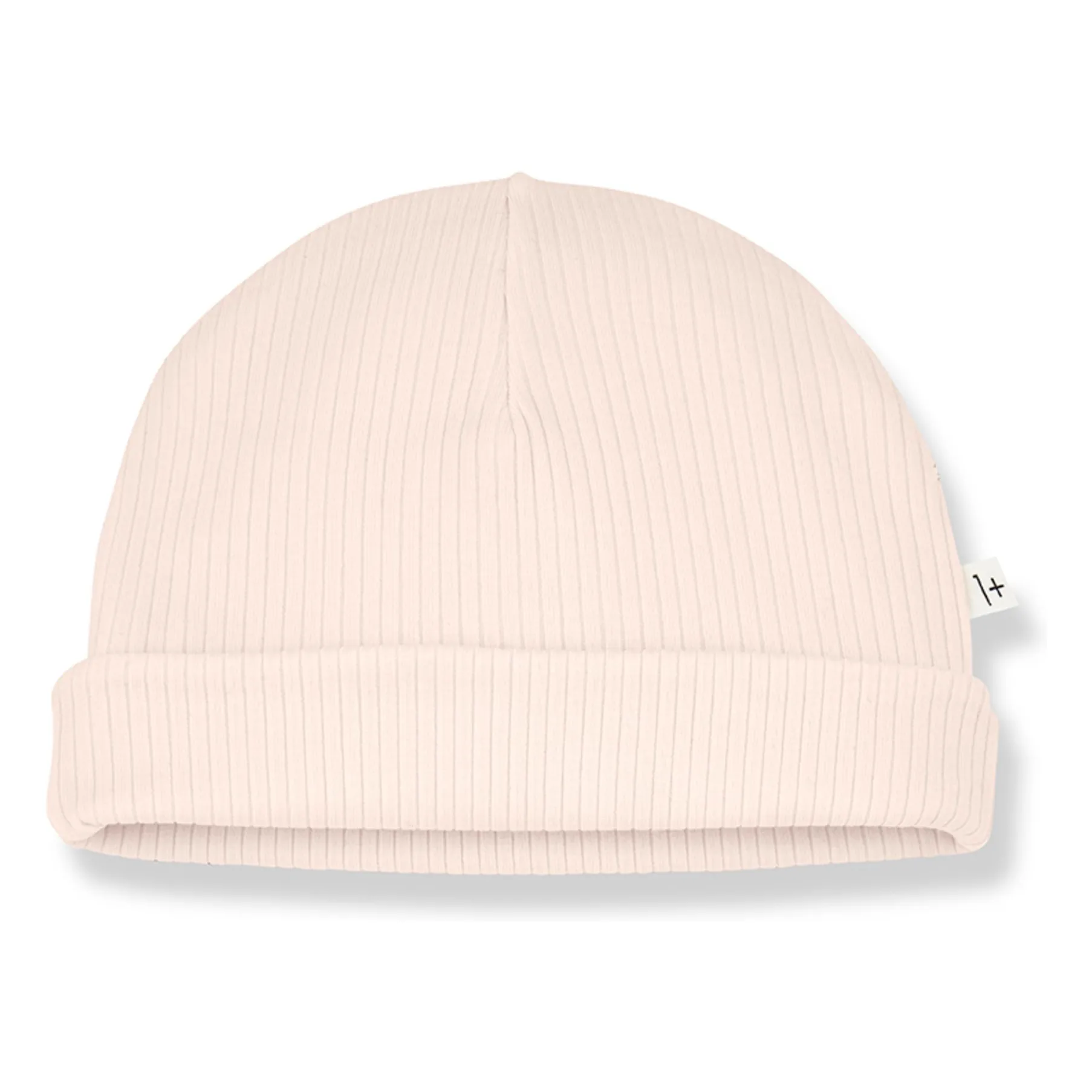 1+ In The Family Beige Pink Kai Ribbed Beanie