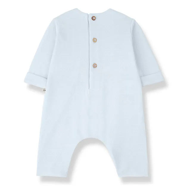 Pointelle Margot jumpsuit  | Pale blue