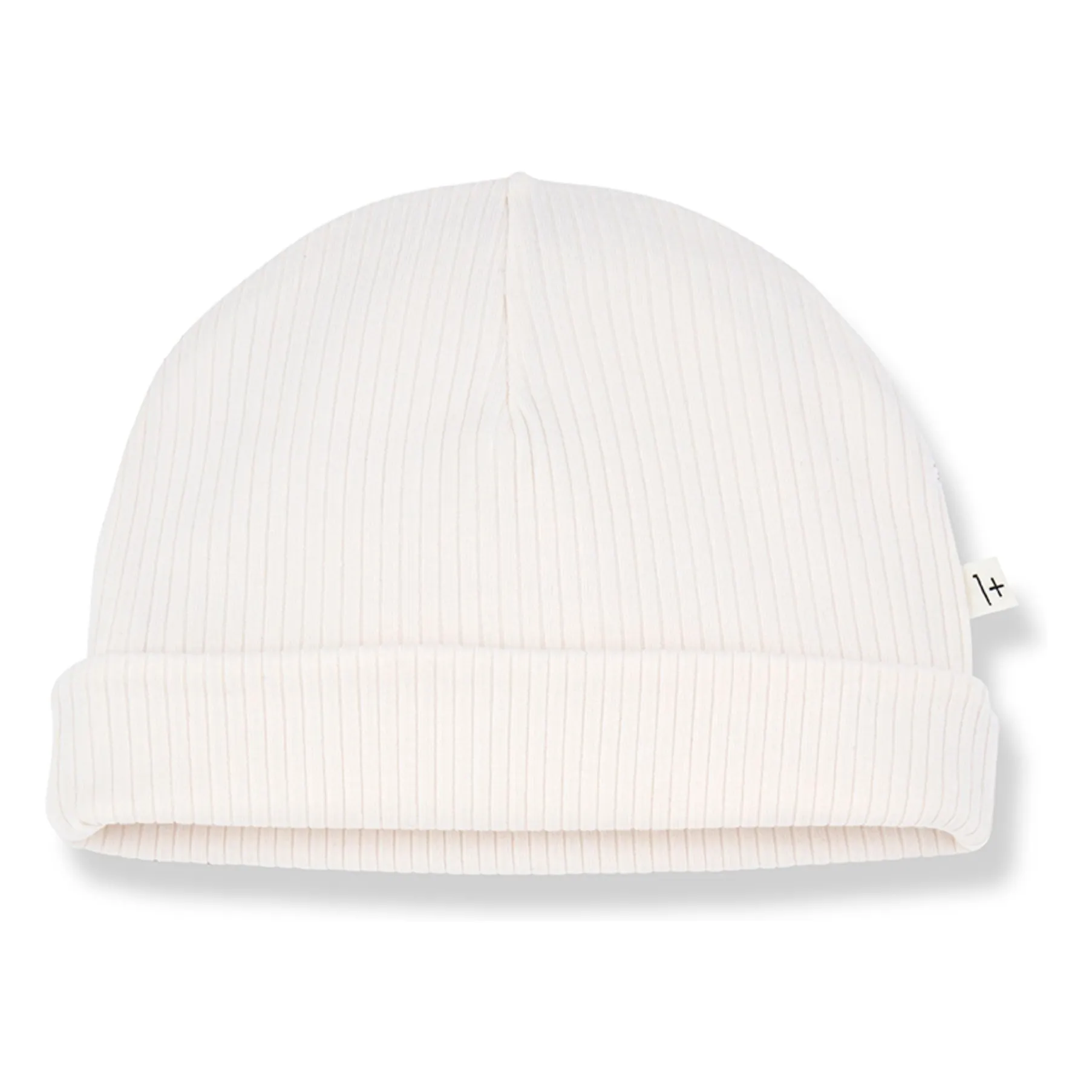 1+ In The Family Ecru Kai Ribbed Beanie