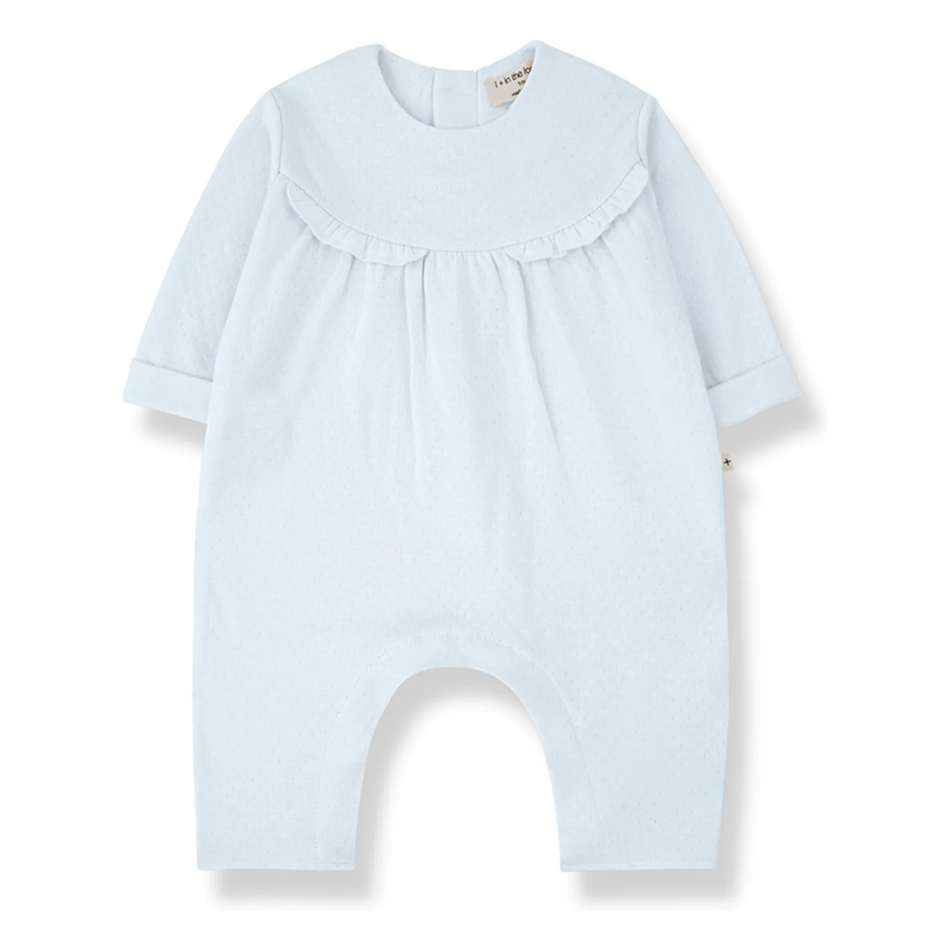 1+ In The Family Pale Blue Pointelle Margot Jumpsuit