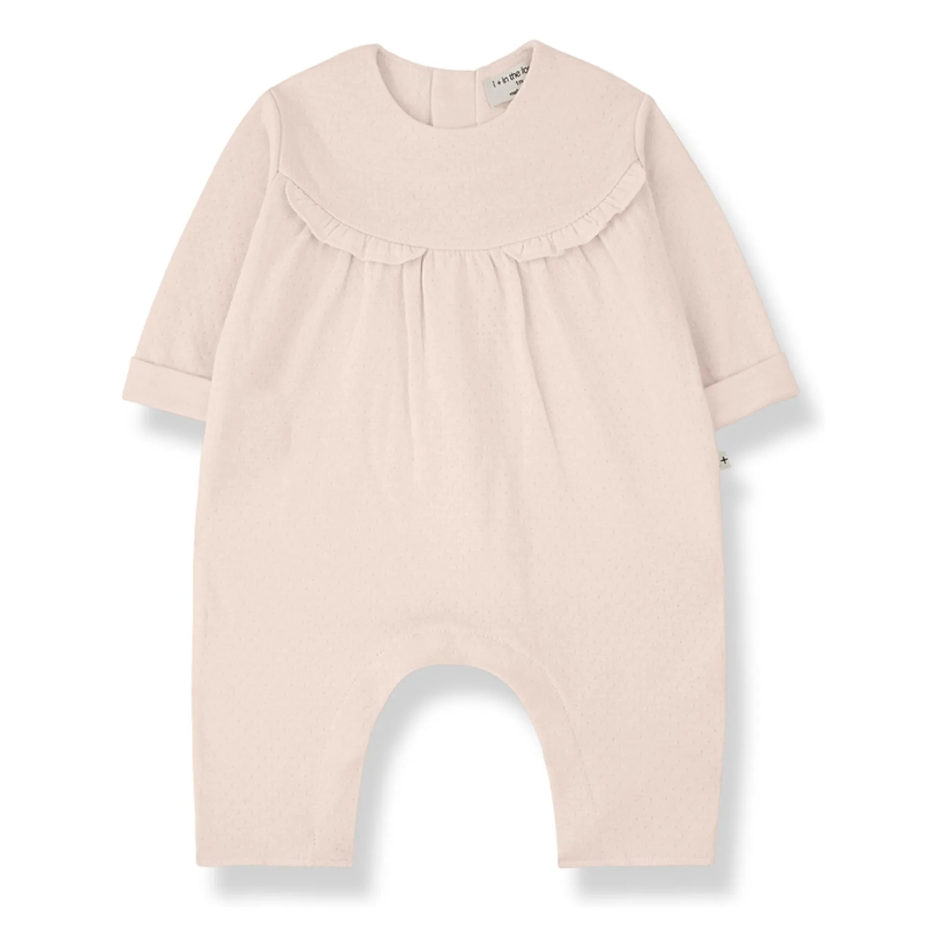1+ In The Family Beige Pink Pointelle Margot Jumpsuit