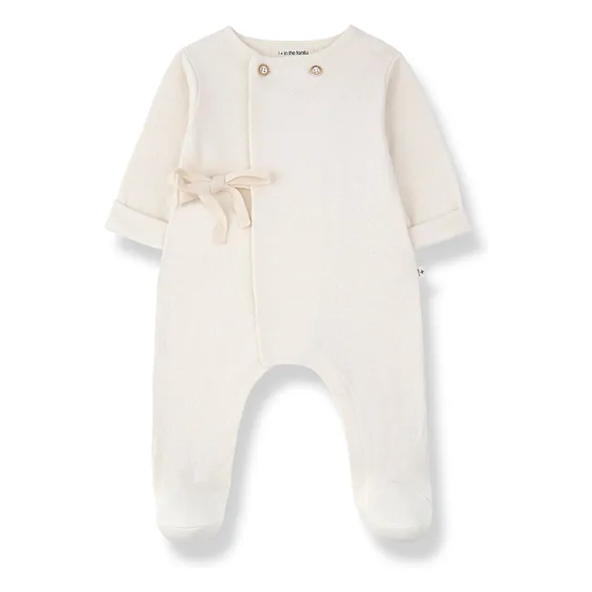 Pointelle Baptiste jumpsuit | Ecru