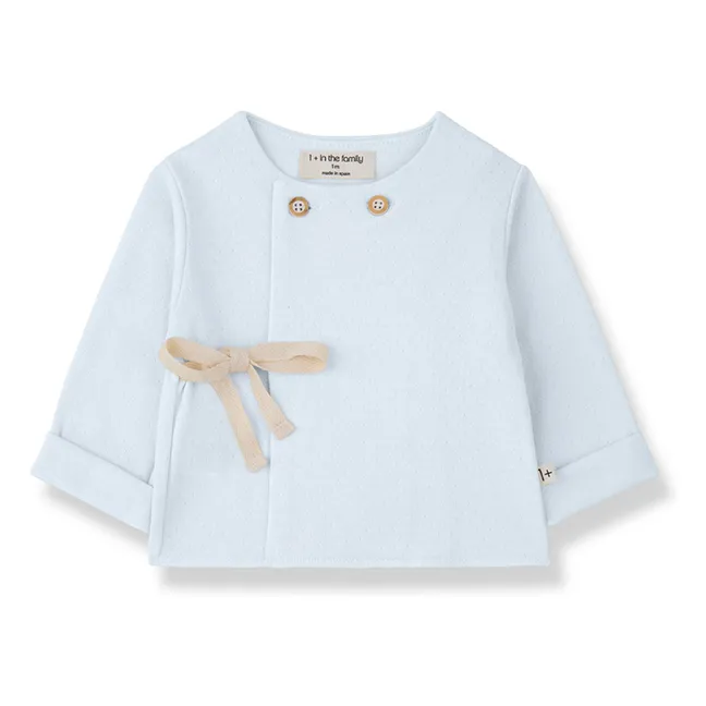 Pointelle Emilia T-shirt  | Pale blue