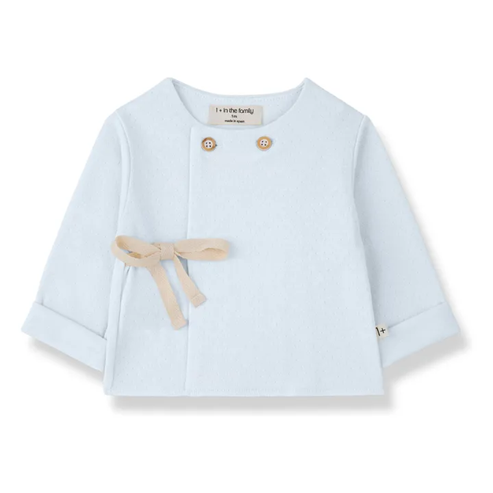 Camiseta Pointelle Emilia  | Azul Pálido- Imagen del producto n°0