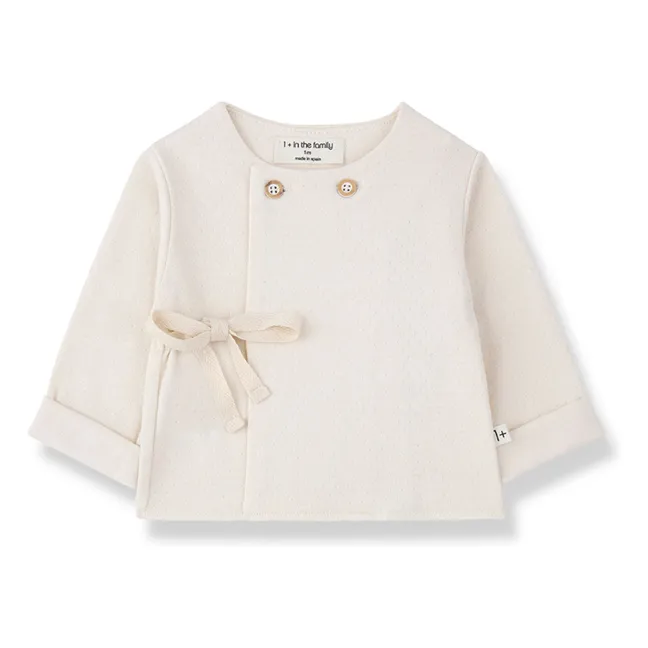 Camiseta Pointelle Emilia  | Crudo